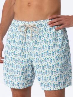 Herren-Badeshorts aus leichtem Stoff Lighting Micro Fantasy mit Gin-Tonic-Aufdruck