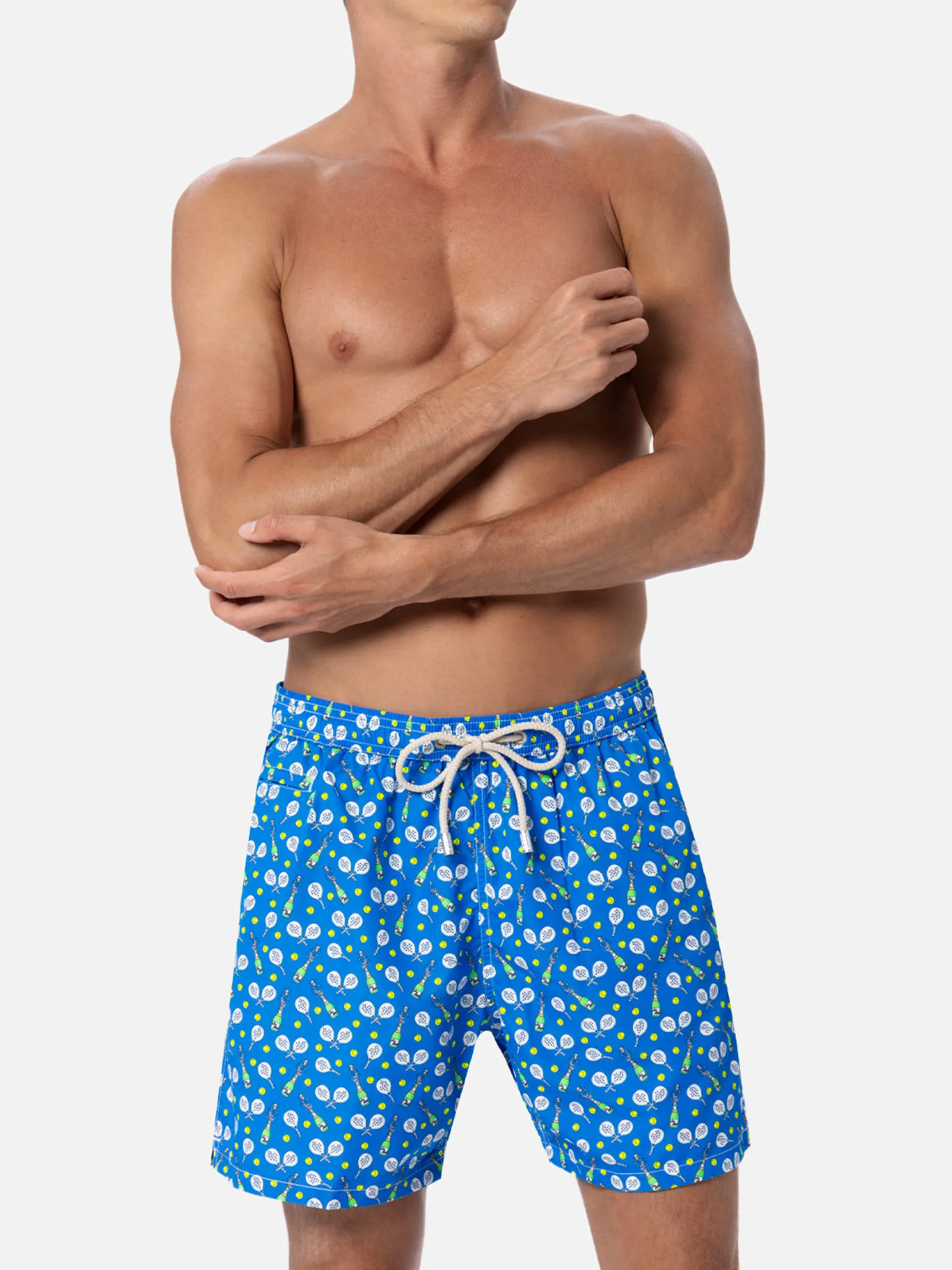 Herren-Badeshorts aus leichtem Stoff Lighting Micro Fantasy mit Padel-Gewinner-Aufdruck
