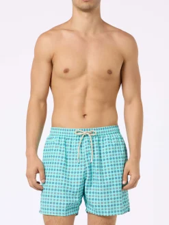 Herren-Badeshorts aus leichtem Stoff Lighting Micro Fantasy mit Krawatten-Print