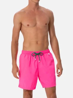 Herren-Badeshorts aus leichtem Stoff in Neonrosa Lighting Pantone | PANTONE-SONDERAUSGABE