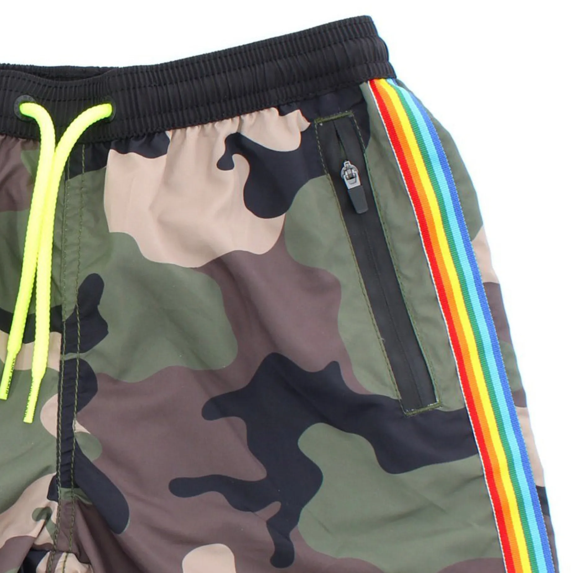 Herren-Badeshorts aus leichtem Stoff mit Reißverschlusstaschen
