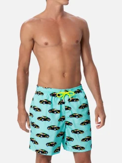 Herren-Badeshorts aus leichtem Stoff Lighting mit Lodola-Autoaufdruck | MARCO LODOLA SPECIAL EDITION