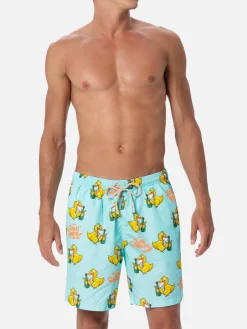 Herren-Badeshorts aus leichtem Stoff Lighting mit Cryptopuppets-Aufdruck | CRYPTOPUPPET-SONDERAUSGABE