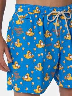 Herren-Badeshorts aus leichtem Stoff Lighting Micro Fantasy mit Enten-Cryptopuppets-Aufdruck | CRYPTOPUPPET-SONDERAUSGABE