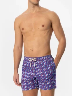 Herren-Badeshorts aus leichtem Stoff mit Aperol Spritz-Aufdruck | APEROL SONDEREDITION