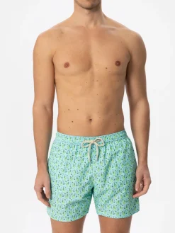 Herren-Badeshorts aus leichtem Stoff mit Mojito-Print