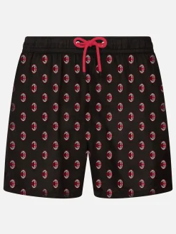 Herren-Badeshorts aus leichtem Stoff mit Milan-Print | MAILAND SONDERAUSGABE