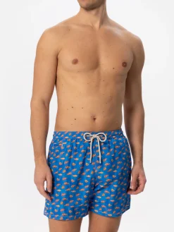 Herren-Badeshorts aus leichtem Stoff mit Clownfisch-Print