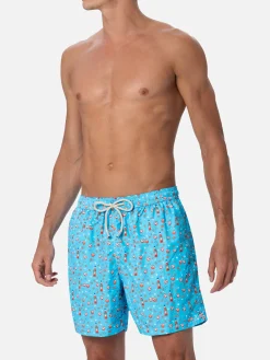 Herren-Badeshorts aus leichtem Stoff Lighting Micro Fantasy mit Aperol Spritz-Aufdruck | APEROL SONDEREDITION