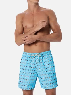 Herren-Badeshorts aus leichtem Stoff Lighting Micro Fantasy mit Lancia Delta-Aufdruck | LANCIA SONDEREDITION