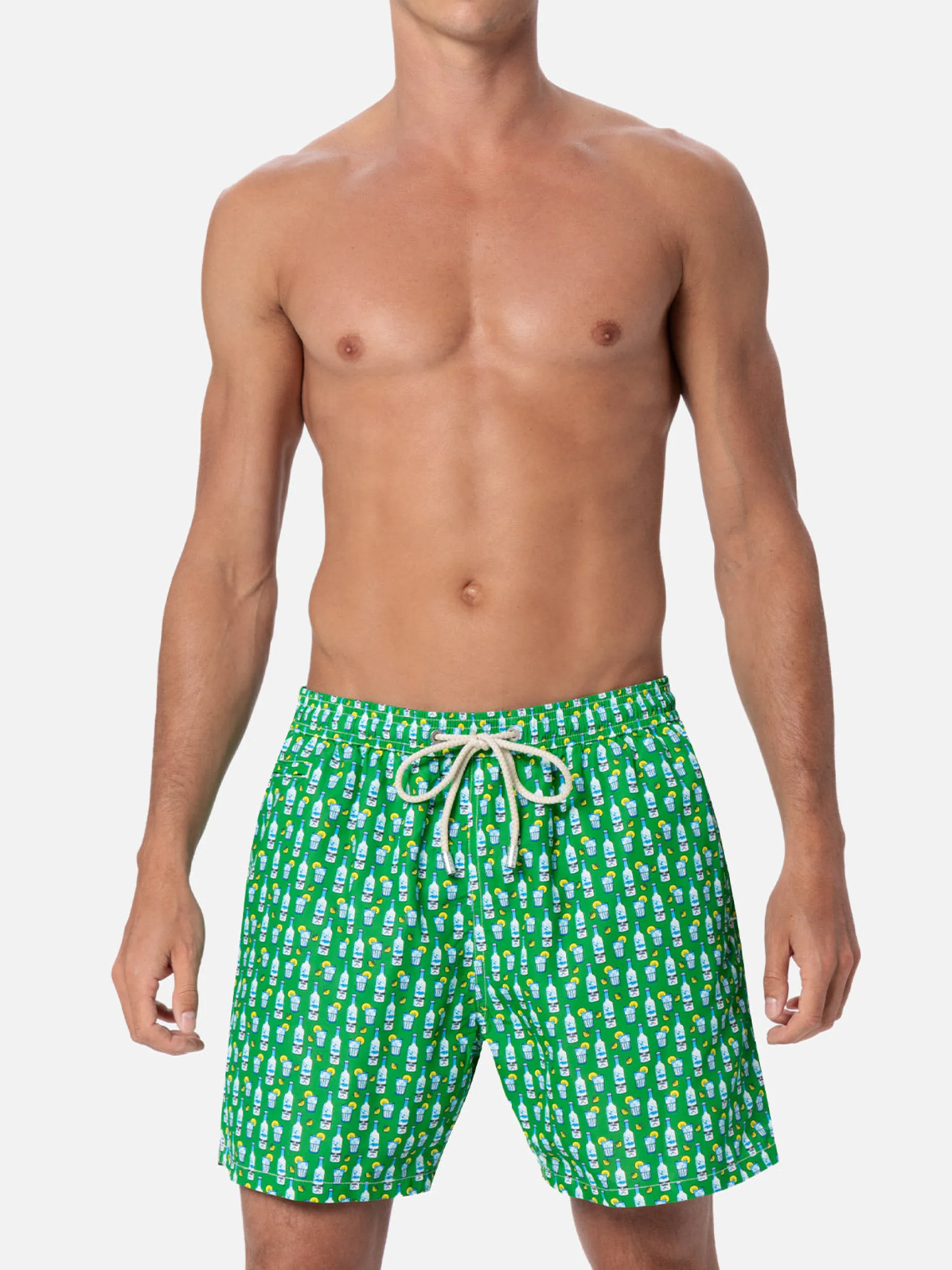 Herren-Badeshorts aus leichtem Stoff Lighting Micro Fantasy mit Tequila-Aufdruck