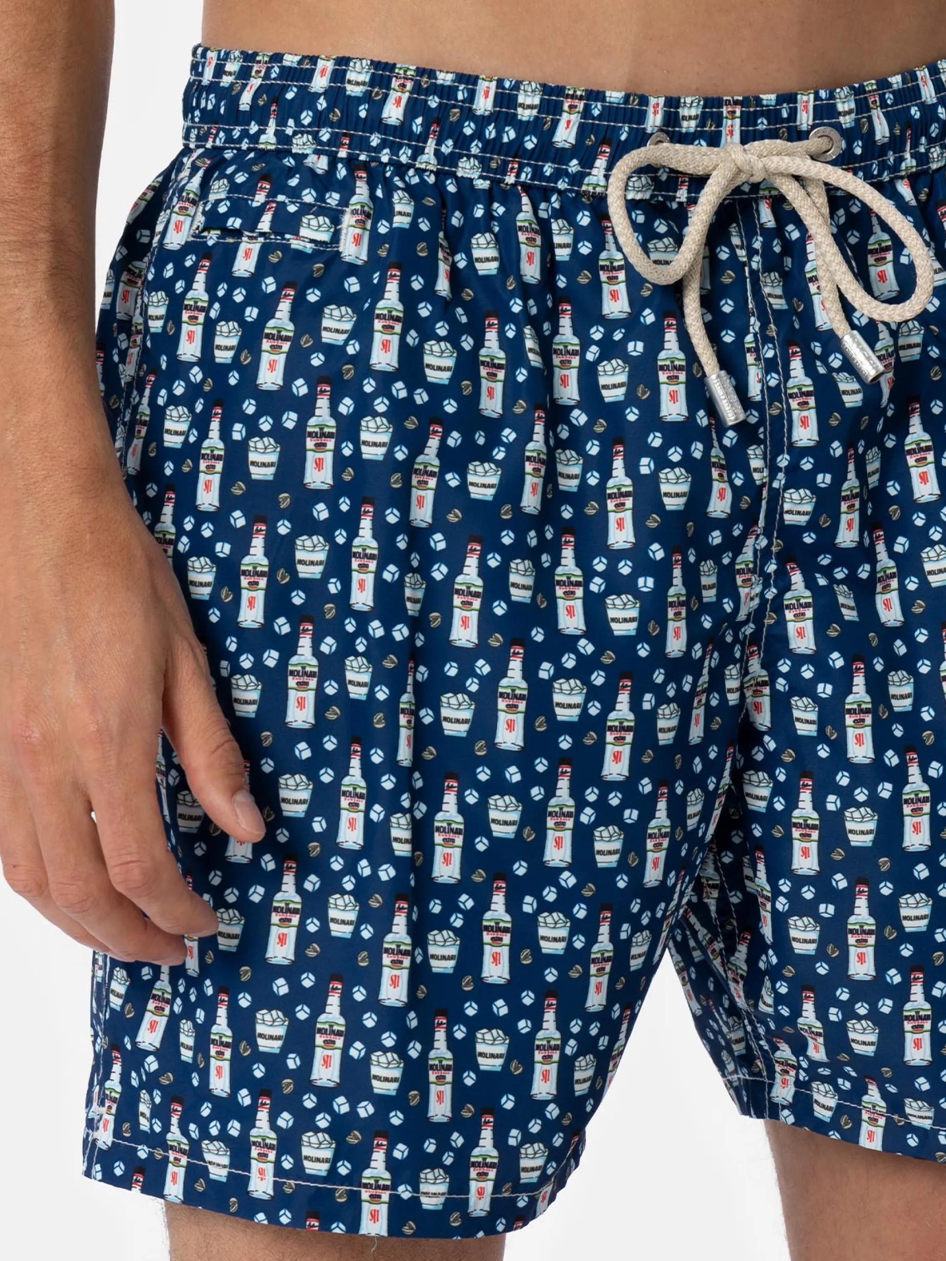 Herren-Badeshorts aus leichtem Stoff Lighting Micro Fantasy mit Sambuca Molinari-Aufdruck | SAMBUCA MOLINARI SONDEREDITION