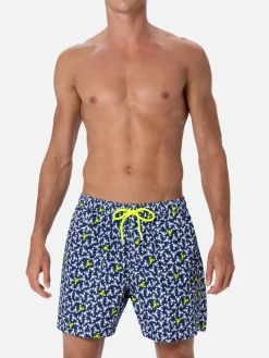 Herren-Badeshorts aus leichtem Stoff Lighting Micro Fantasy mit Hummer-Print