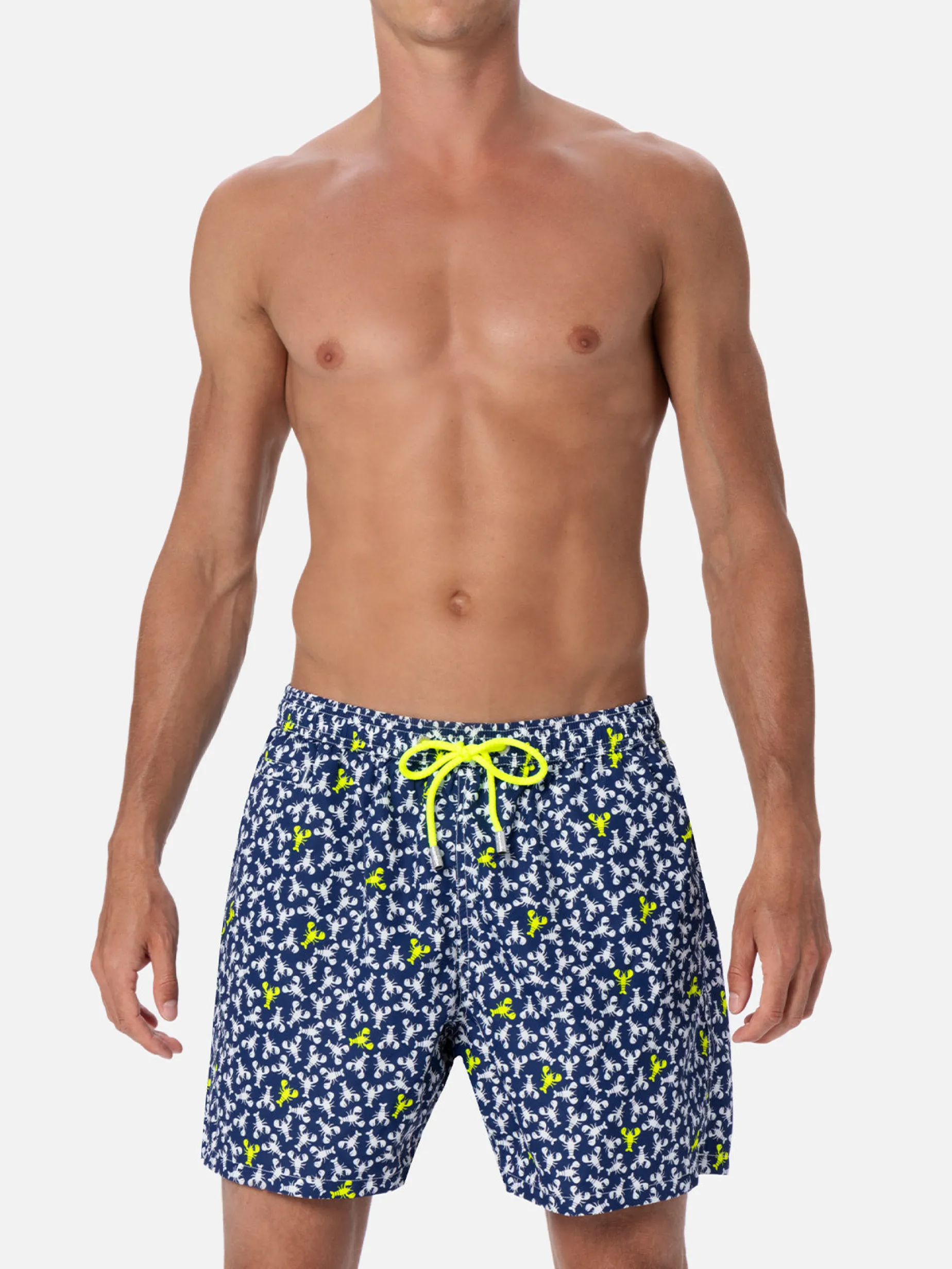 Herren-Badeshorts aus leichtem Stoff Lighting Micro Fantasy mit Hummer-Print