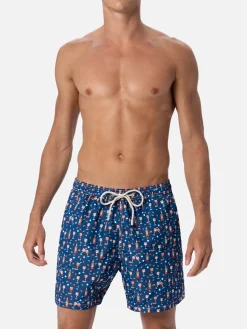 Herren-Badeshorts aus leichtem Stoff Lighting Micro Fantasy mit Aperol Spritz-Aufdruck | APEROL SONDEREDITION