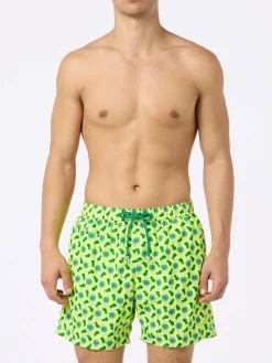 Herren-Badeshorts aus leichtem Stoff Lighting Micro Fantasy mit Uhrenaufdruck