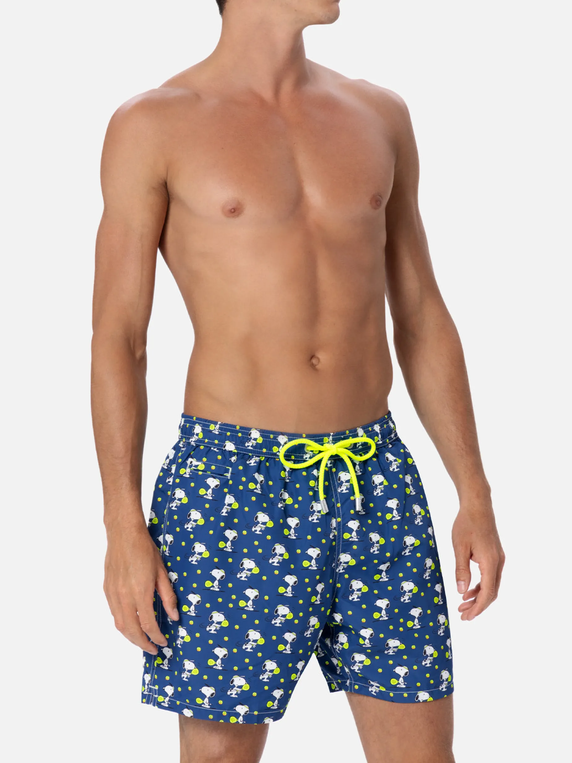 Herren-Badeshorts aus leichtem Stoff Lighting Micro Fantasy mit Snoopy-Padel-Aufdruck | SNOOPY PEANUTS™ SONDEREDITION