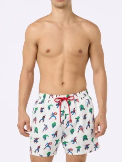 Herren-Badeshorts aus leichtem Stoff Lighting Micro Fantasy mit Marvel Super Heroes-Aufdruck | MARVEL-SONDERAUSGABE