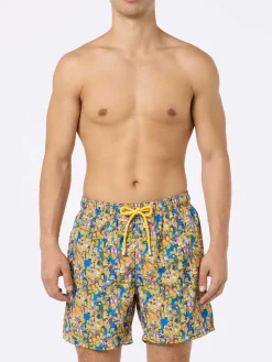 Herren-Badeshorts aus leichtem Stoff Lighting Micro Fantasy mit Aufdruck der Simpsons-Familie | DIE SIMPSONS-SONDERAUSGABE