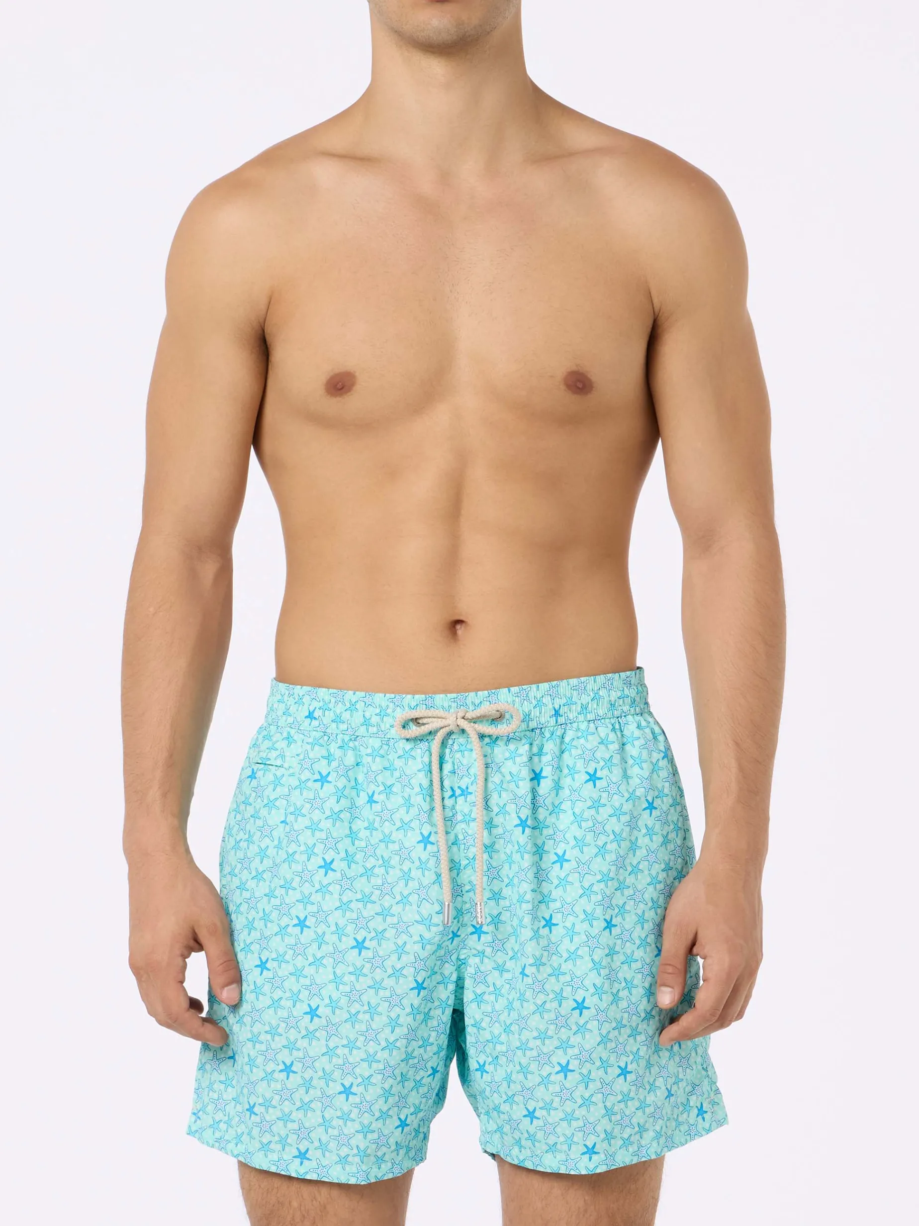 Herren-Badeshorts aus leichtem Stoff Lighting Micro Fantasy mit Seestern-Aufdruck