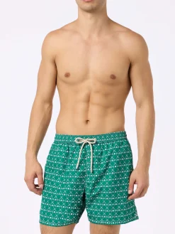 Herren-Badeshorts aus leichtem Stoff Lighting Micro Fantasy mit Golf-Print