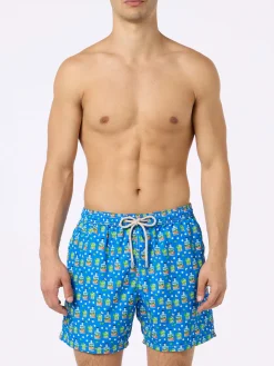 Herren-Badeshorts aus leichtem Stoff Lighting Micro Fantasy mit Paloma Portofino Gin-Aufdruck | PORTOFINO DRY GIN SONDEREDITION