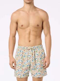 Herren-Badeshorts aus leichtem Stoff Lighting Micro Fantasy mit Meerjungfrauen-Print