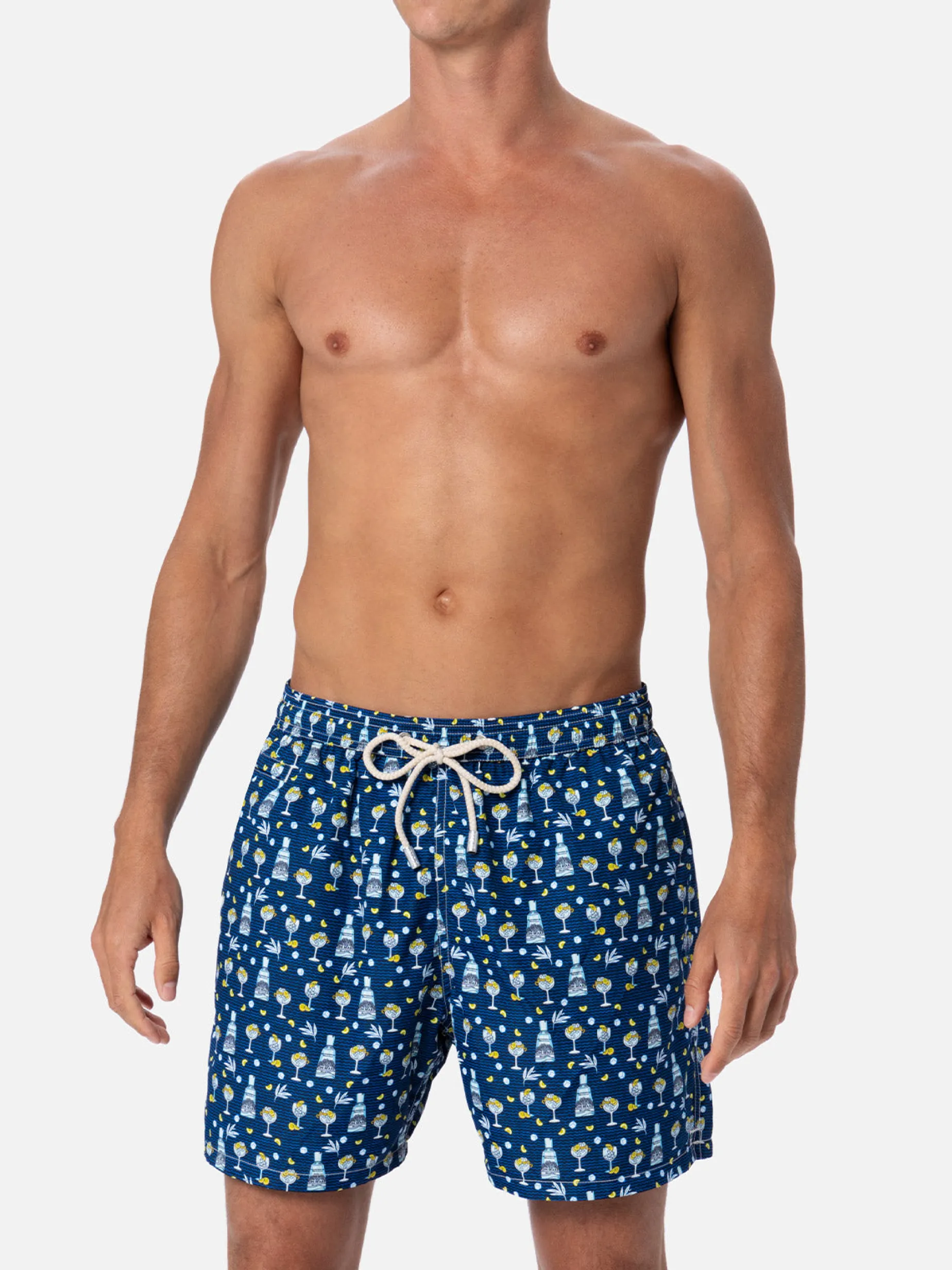 Herren-Badeshorts aus leichtem Stoff Lighting Micro Fantasy mit Gin Mare-Aufdruck | GIN MARE SONDEREDITION