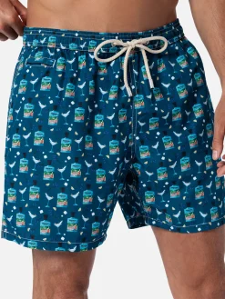Herren-Badeshorts aus leichtem Stoff Lighting Micro Fantasy mit Gin Tonic Portofino Gin-Aufdruck | PORTOFINO DRY GIN SONDEREDITION