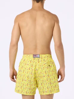 Herren-Badeshorts aus leichtem Stoff Lighting Micro Fantasy mit Aperol Spritz-Aufdruck | APEROL SONDEREDITION