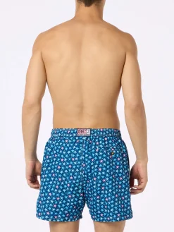 Herren-Badeshorts aus leichtem Stoff Lighting Micro Fantasy mit Seestern-Print