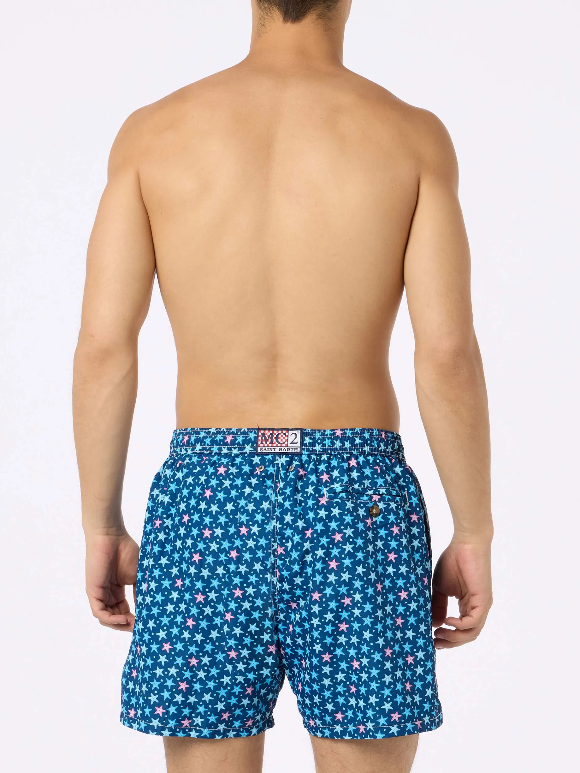 Herren-Badeshorts aus leichtem Stoff Lighting Micro Fantasy mit Seestern-Print