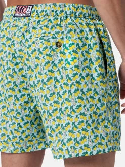 Herren-Badeshorts aus leichtem Stoff Lighting Micro Fantasy mit Gin- und Zitronen-Print