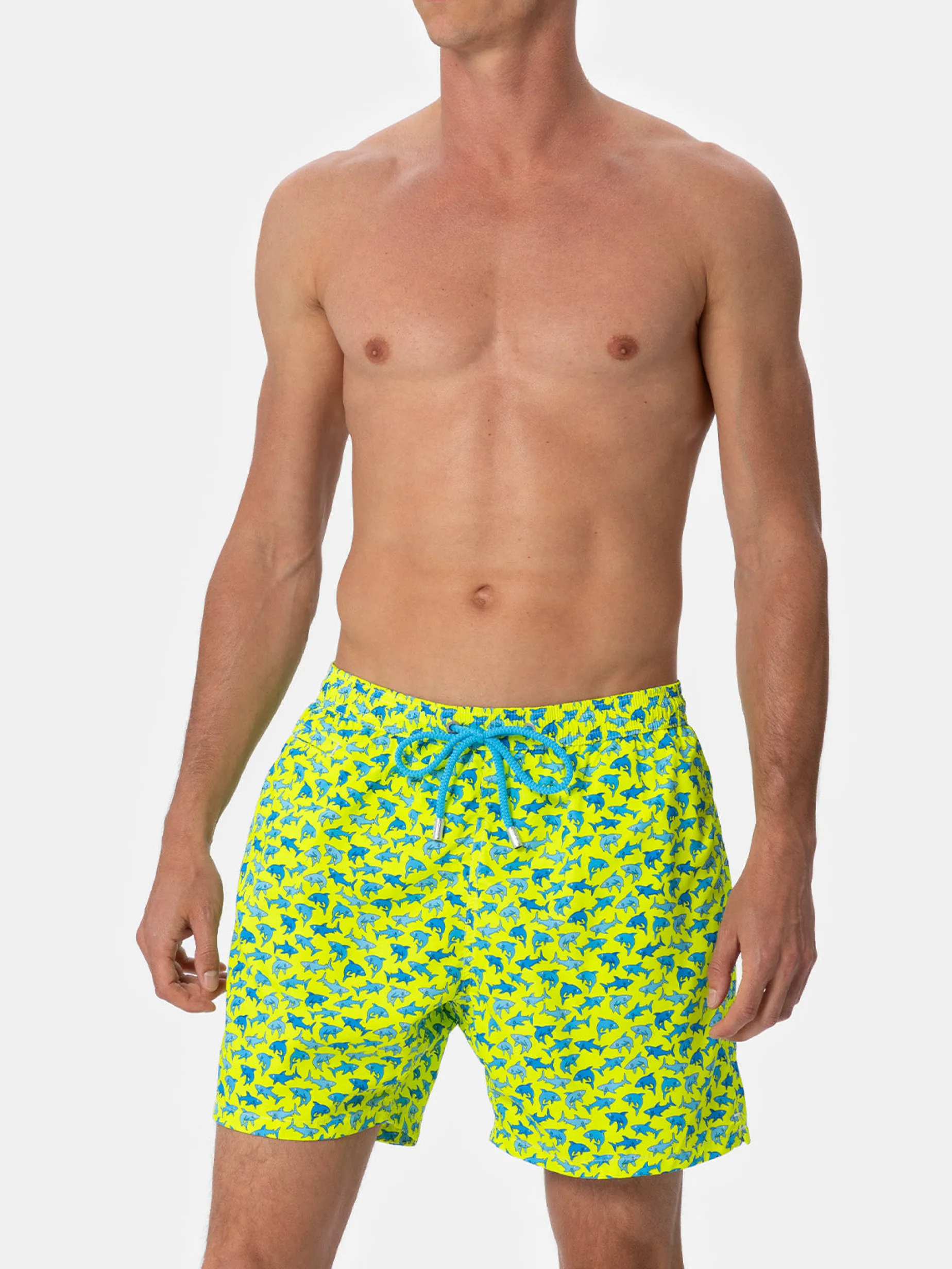 Herren-Badeshorts aus leichtem Stoff Lighting Micro Fantasy mit Hai-Aufdruck