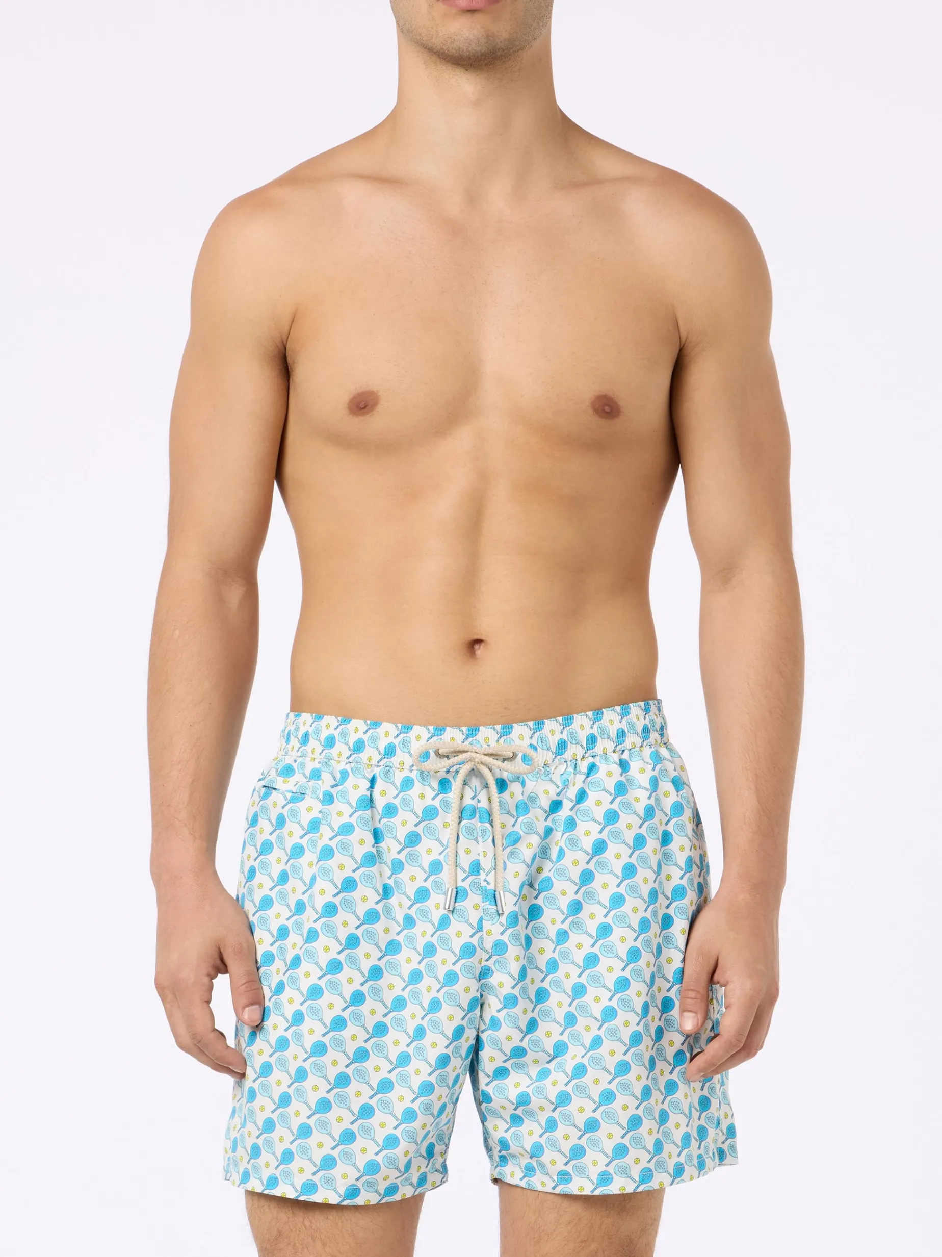 Herren-Badeshorts aus leichtem Stoff Lighting Micro Fantasy mit Padel-Aufdruck