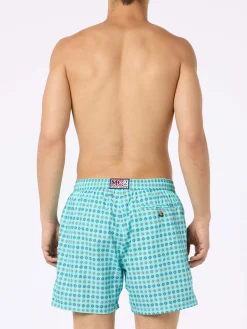 Herren-Badeshorts aus leichtem Stoff Lighting Micro Fantasy mit Krawatten-Print