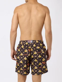 Herren-Badeshorts aus leichtem Stoff Lighting mit Cryptopuppets-Aperitif-Aufdruck | CRYPTOPUPPET-SONDERAUSGABE