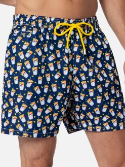 Herren-Badeshorts aus leichtem Stoff Lighting Micro Fantasy mit Scrooge-Aufdruck | ESTATHE' FERRERO SPECIAL EDITION