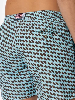 Herren-Badeshorts aus leichtem Stoff mit Cremino-Print | Algida® Sonderedition