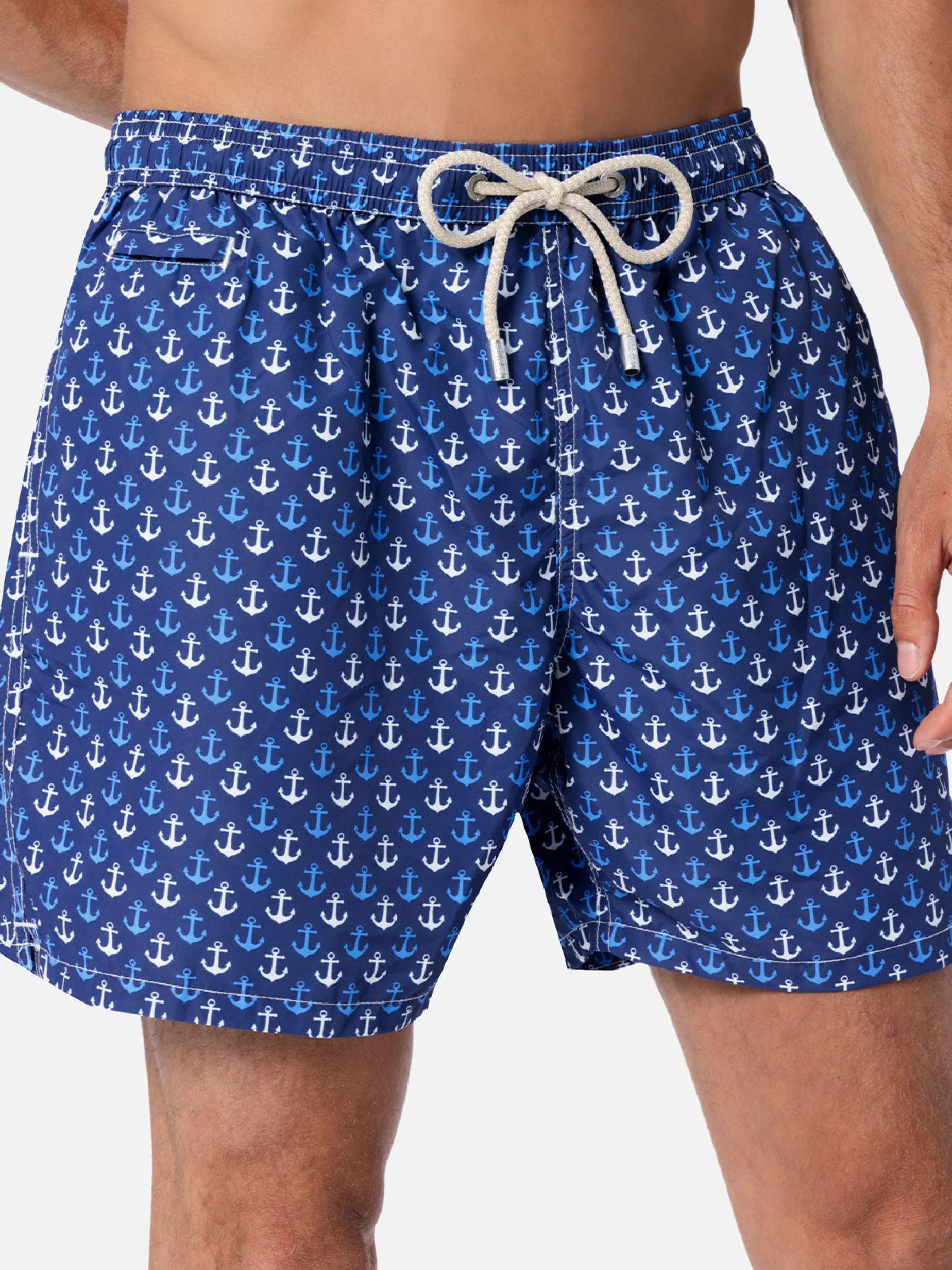 Herren-Badeshorts aus leichtem Stoff Lighting Micro Fantasy mit Anker-Print