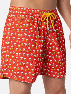 Herren-Badeshorts aus leichtem Stoff Lighting Micro Fantasy mit Bierdruck