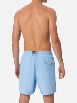 Herren-Badeshorts aus leichtem Stoff in Himmelblau Lighting Pantone | PANTONE-SONDERAUSGABE