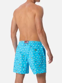 Herren-Badeshorts aus leichtem Stoff Lighting Micro Fantasy mit Hahnenprint