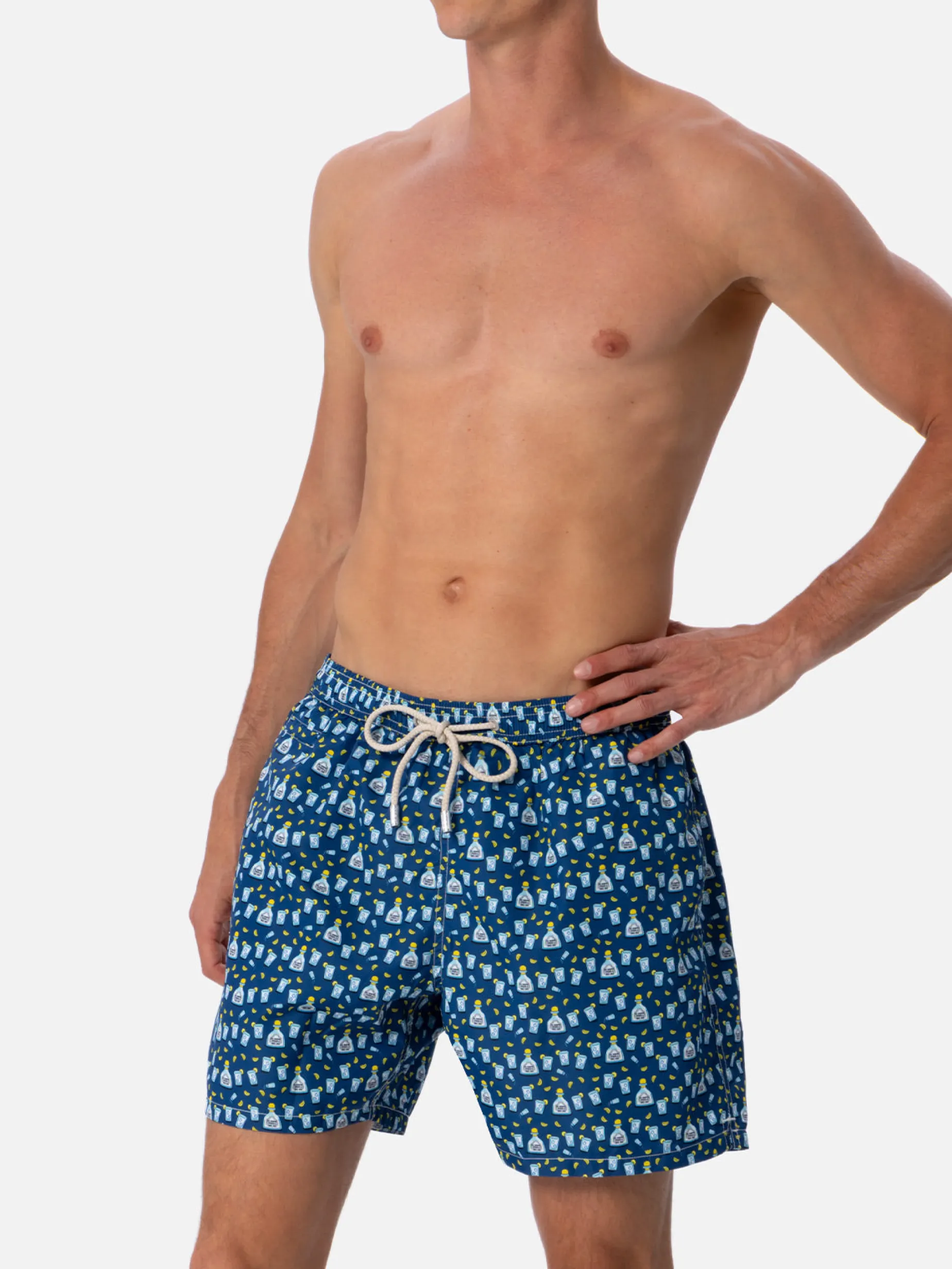 Herren-Badeshorts aus leichtem Stoff Lighting Micro Fantasy mit Tequila-Aufdruck