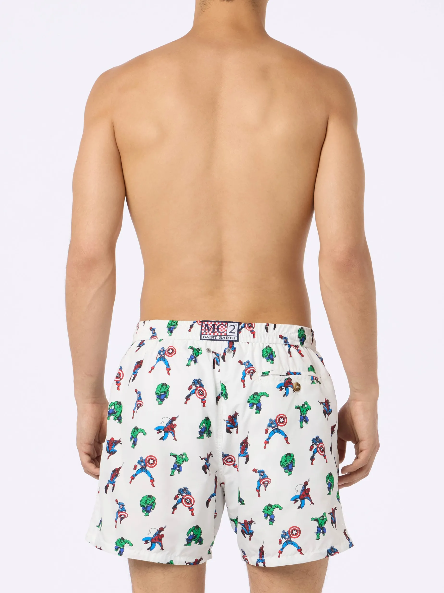 Herren-Badeshorts aus leichtem Stoff Lighting Micro Fantasy mit Marvel Super Heroes-Aufdruck | MARVEL-SONDERAUSGABE