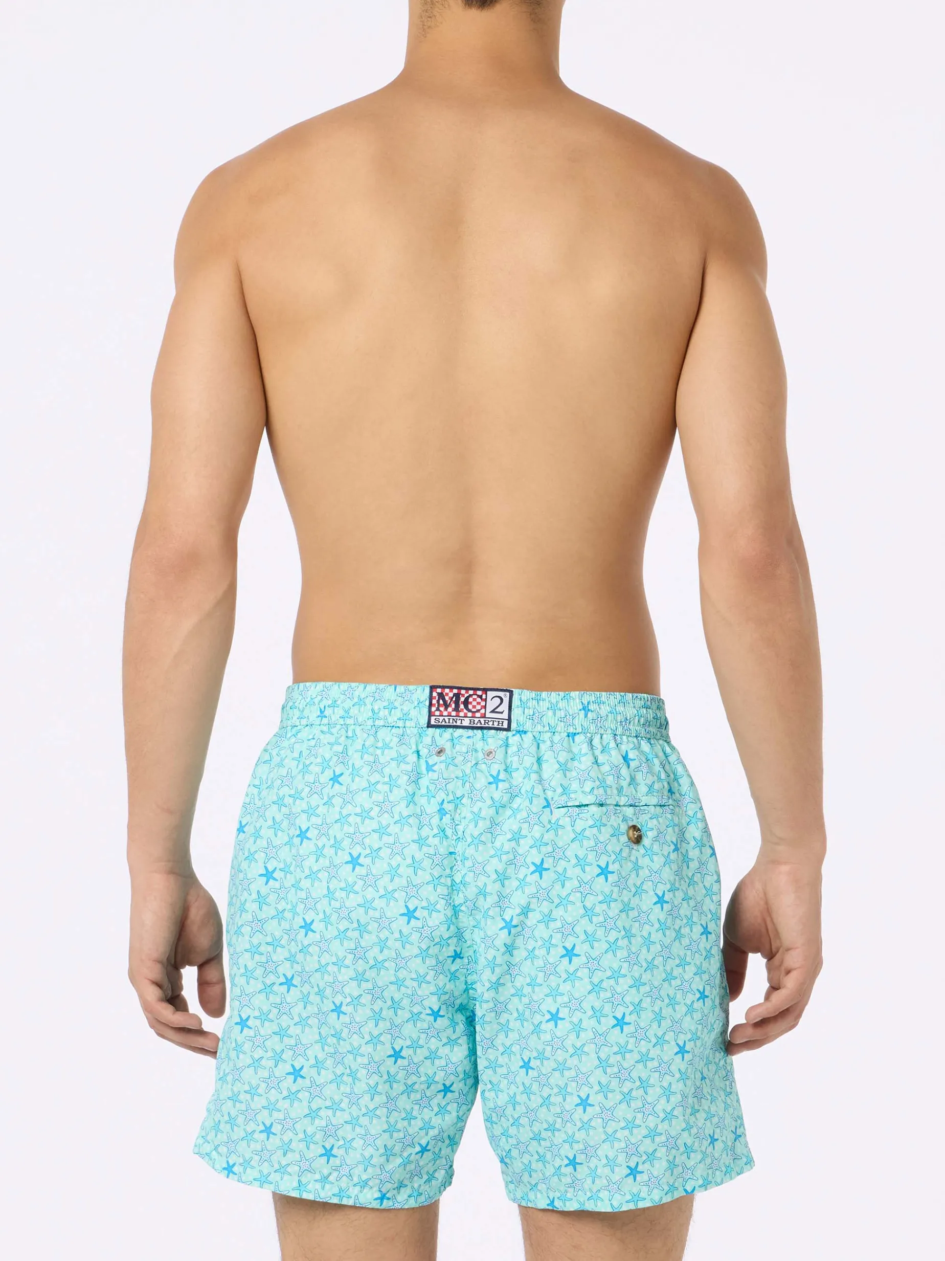 Herren-Badeshorts aus leichtem Stoff Lighting Micro Fantasy mit Seestern-Aufdruck