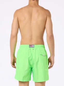 Herren-Badeshorts aus leichtem Stoff in Neongrün Lighting Pantone | PANTONE-SONDERAUSGABE