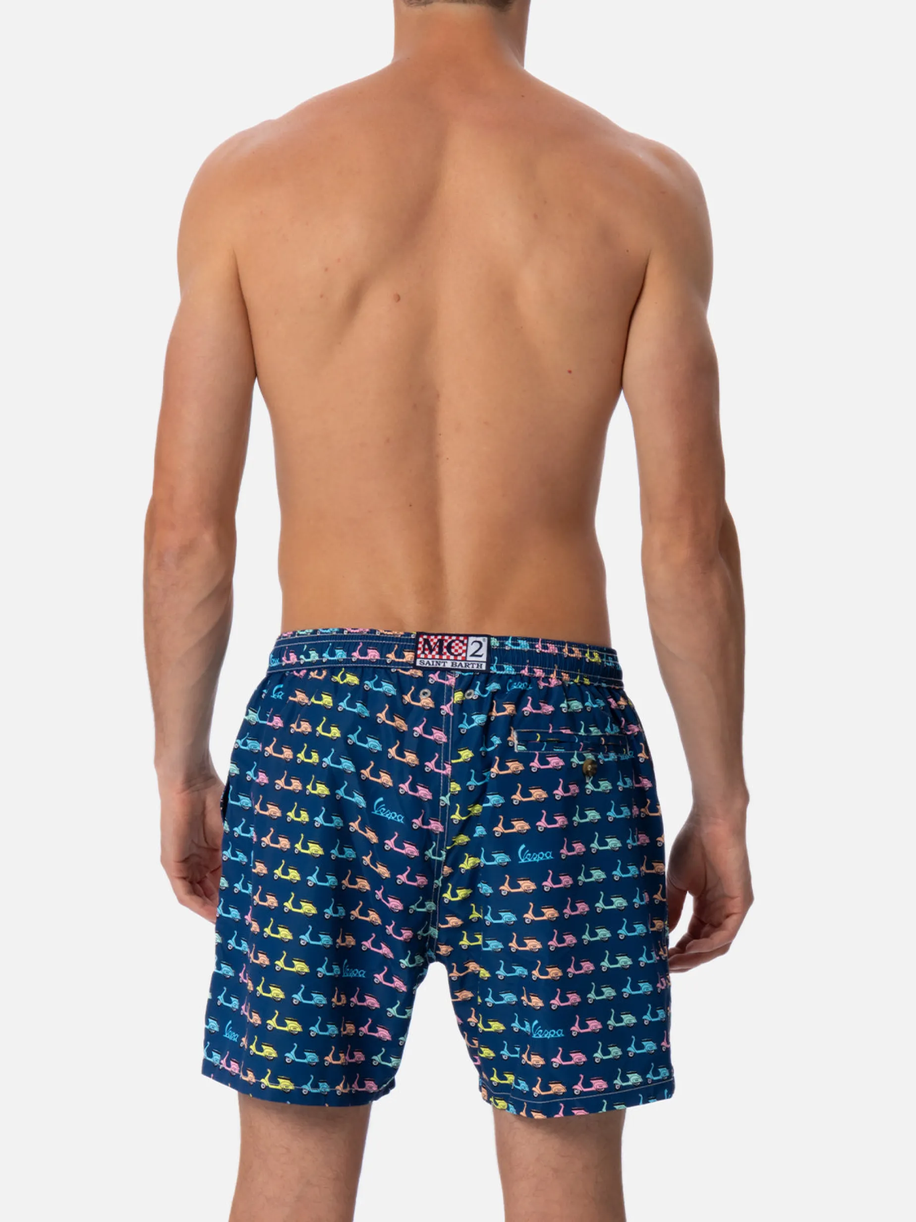 Herren-Badeshorts aus leichtem Stoff Lighting Micro Fantasy mit Vespa-Aufdruck | VESPA-SONDEREDITION