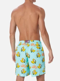 Herren-Badeshorts aus leichtem Stoff Lighting mit Cryptopuppets-Aufdruck | CRYPTOPUPPET-SONDERAUSGABE