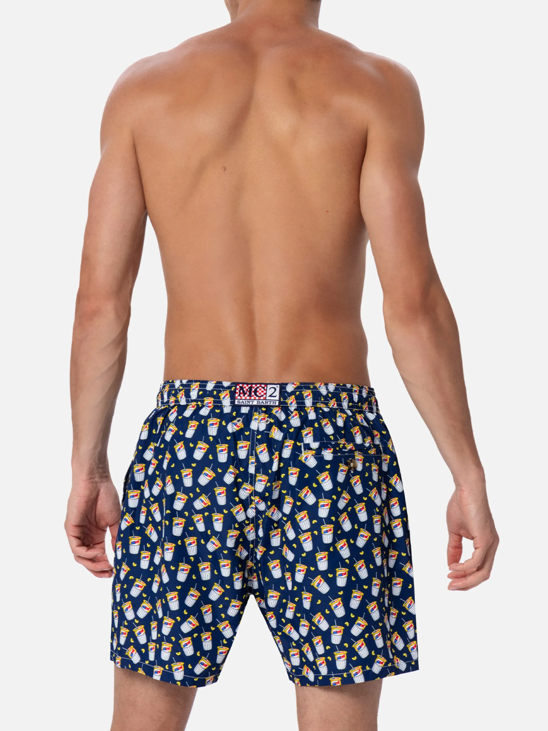 Herren-Badeshorts aus leichtem Stoff Lighting Micro Fantasy mit Scrooge-Aufdruck | ESTATHE' FERRERO SPECIAL EDITION